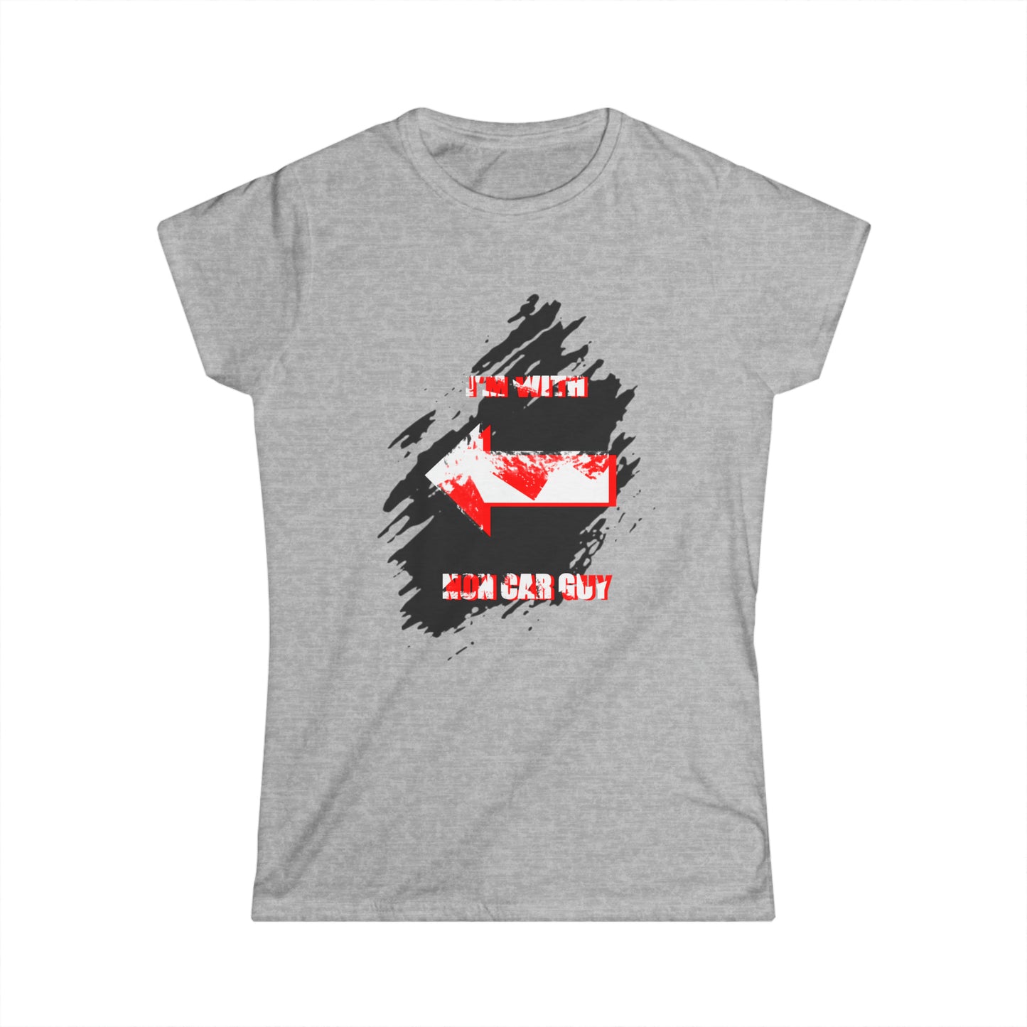 I'm With Non Car Guy Women's Softstyle Tee